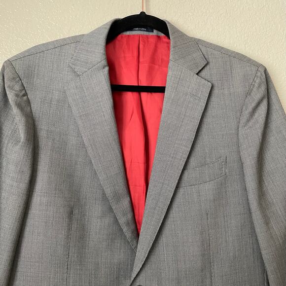 Suitsupply Blazer Men US 40 Gray Sienna Wool Reda Super 130s Sport Coat Jacket - Picture 4 of 14